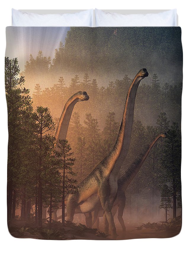 25 dinosaur duvet covers you should see | Brachiosaurus Valley Duvet Cover by Daniel Eskridge | Source: Fine Art America