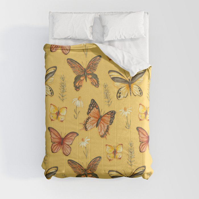 Butterfly Totem Pattern Comforters by Irene Macias