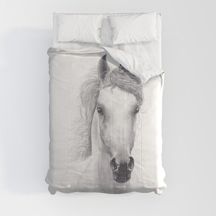 White unicorn Comforters by Valeriya Korenkova Kodamorkovkart