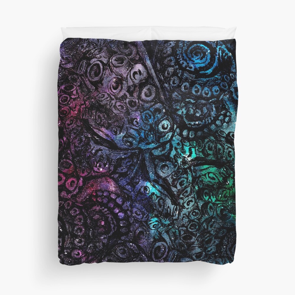 Dark Tentacle Galaxy Comforter by Lupe-and-Pono
