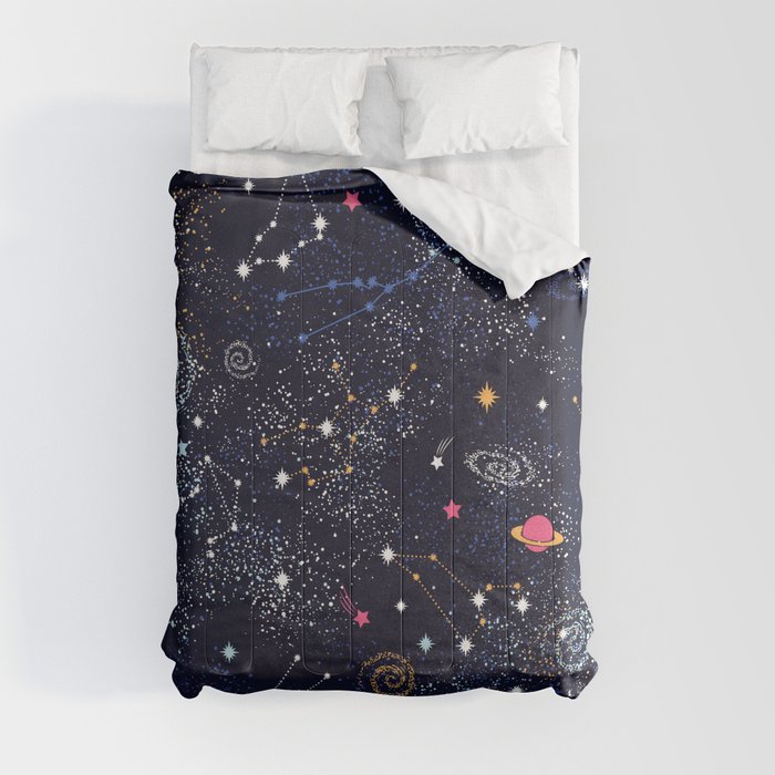 Space Galaxy Comforter by christineiris